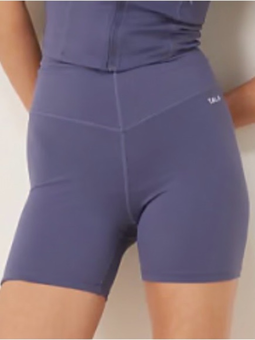 Tala Skinluxe V-Waist High Waisted Shorts - Vintage Blue